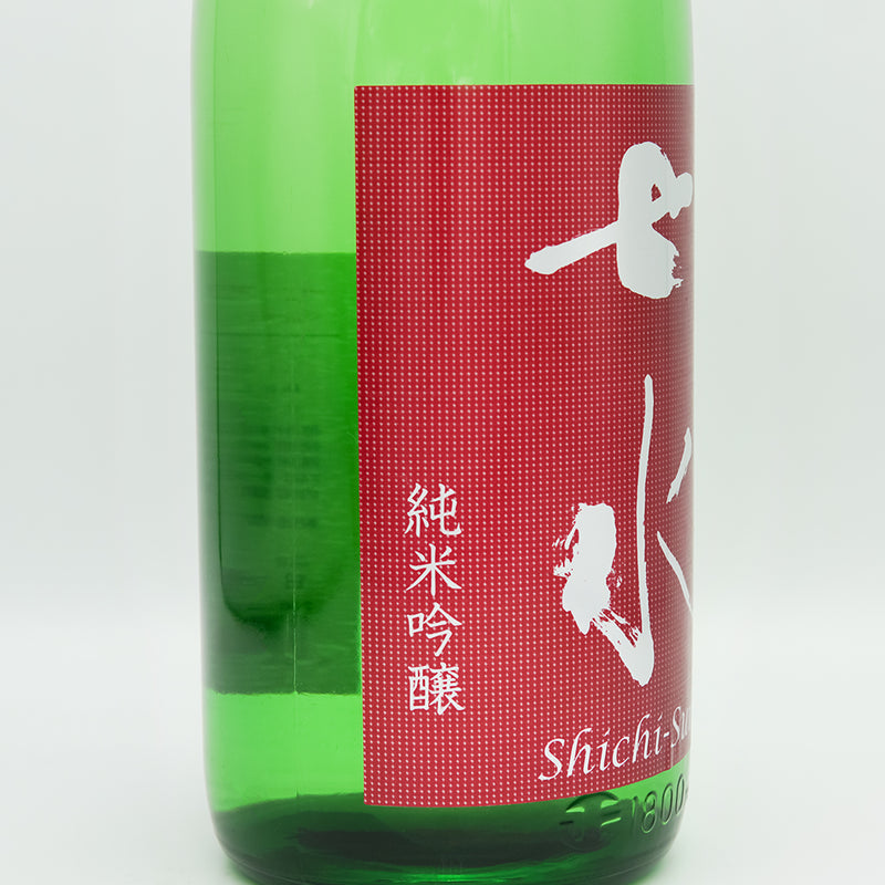 七水(しちすい) 純米吟醸55 雄町 生酒のラベル左側面