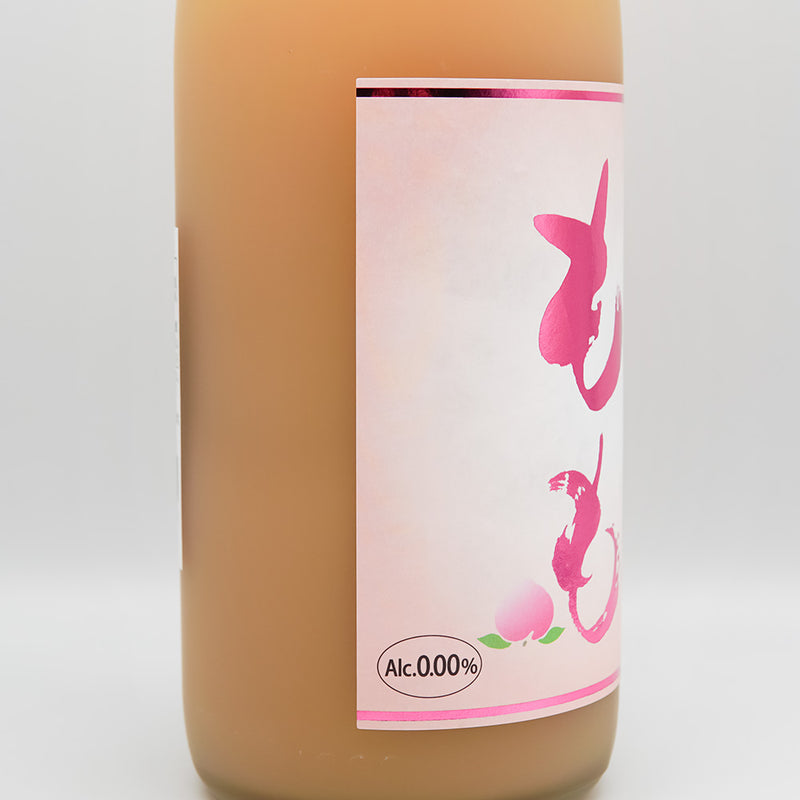 梅乃宿(うめのやど) ノンアルコール あらごしもものラベル左側面