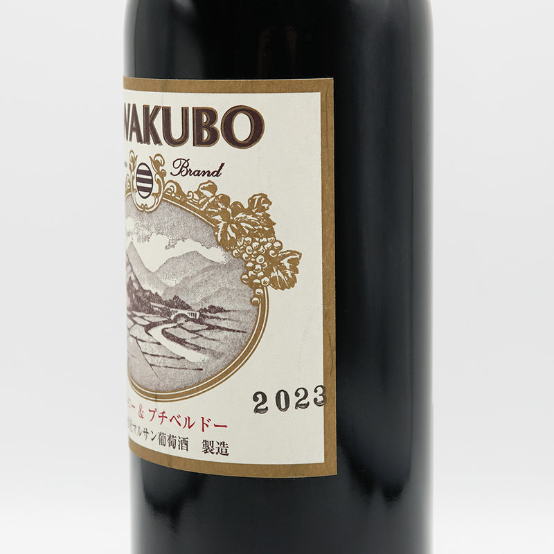 マルサン葡萄酒 MIWAKUBO メルロー&プチベルドーのラベル右側面