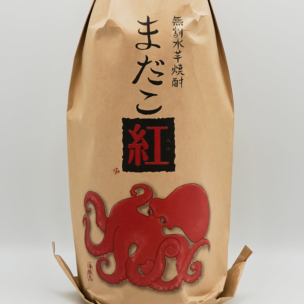 マダコ紅 無割水芋焼酎のラベル