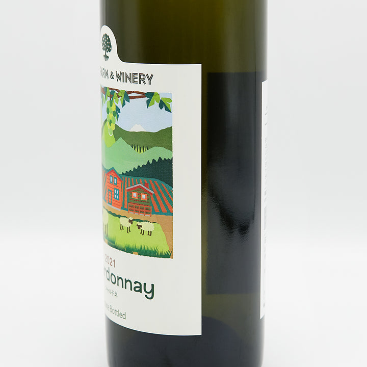 WOODY FARM &amp; WINERY(ウッディファーム＆ワイナリー) シャルドネのラベル右側面