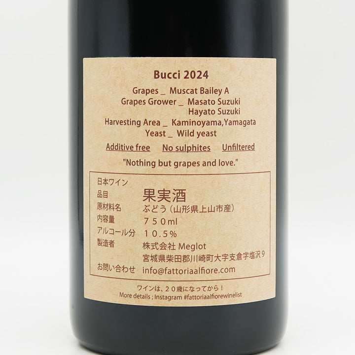 Fattoria AL FIORE(ファットリア アルフィオーレ) Bucci 2024の裏ラベル