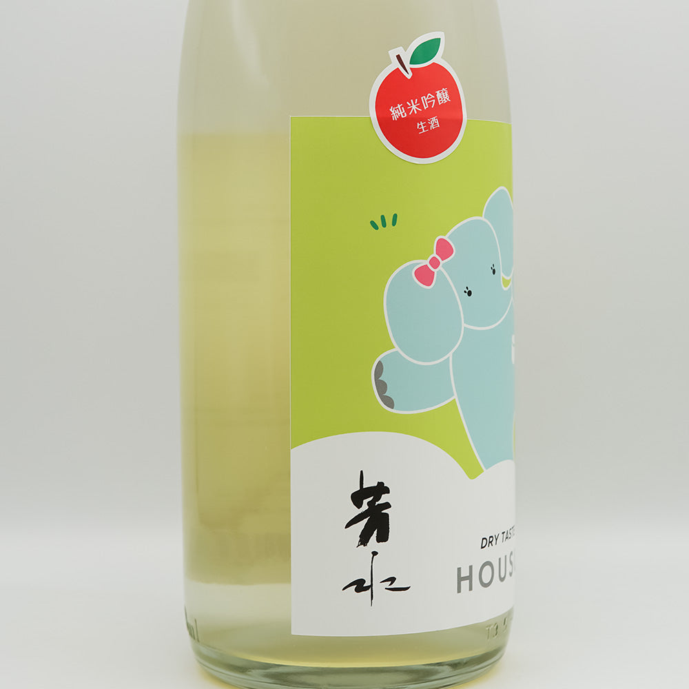 芳水(ほうすい) のむ子 純米吟醸 生酒のラベル左側面