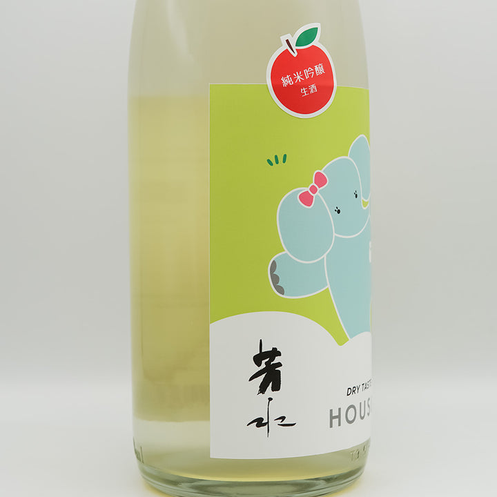 芳水(ほうすい) のむ子 純米吟醸 生酒のラベル左側面
