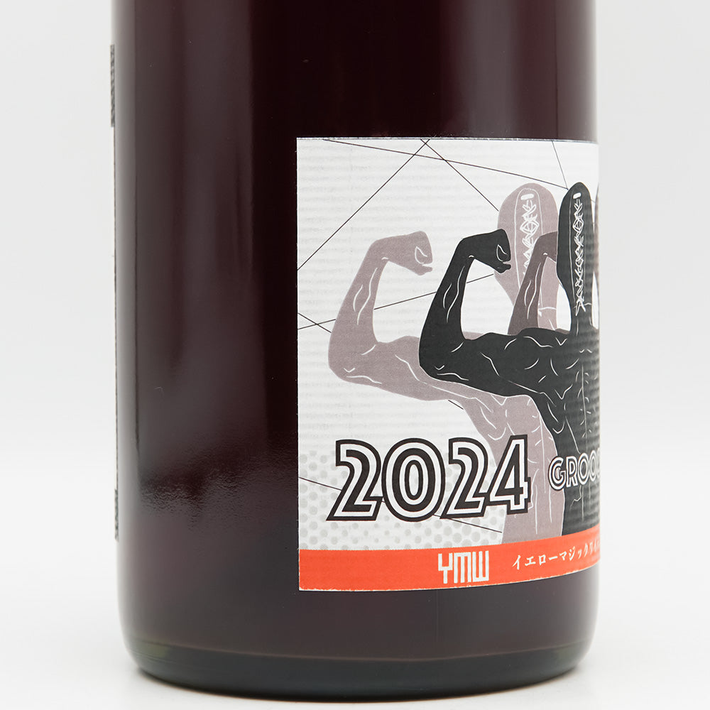 YellowMagicWinery(イエローマジックワイナリー) GROOOVE NIKU YARO 2024のラベル左側面