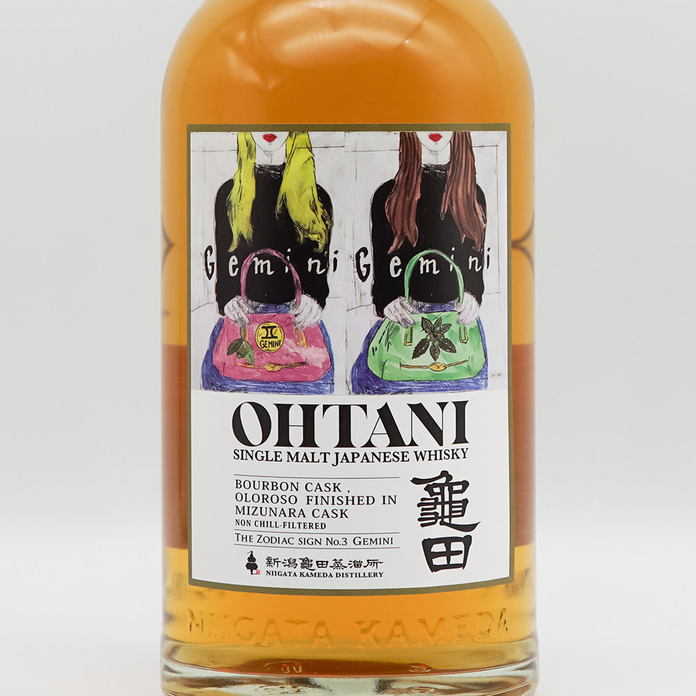 OHTANI WHISKY 新潟亀田 Zodiac sign series 「Gemini」のラベル