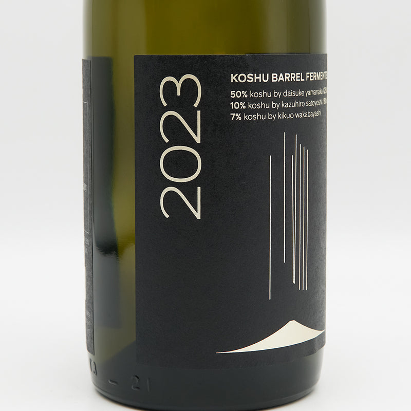 7c(seven cedars winery) KOSHU BARREL FERMENTED 甲州樽発酵 2023のラベル左側面