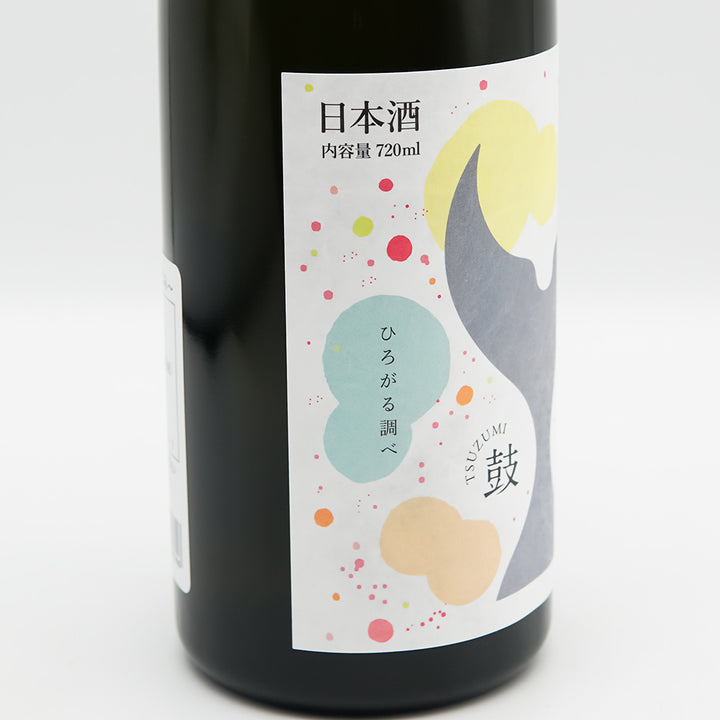 酔鯨(すいげい) 純米大吟醸 鼓～つづみ～のラベル左側面