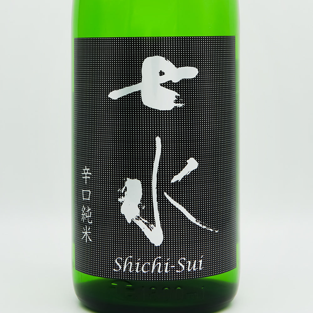 七水(しちすい) 純米65 DRY辛口純米のラベル