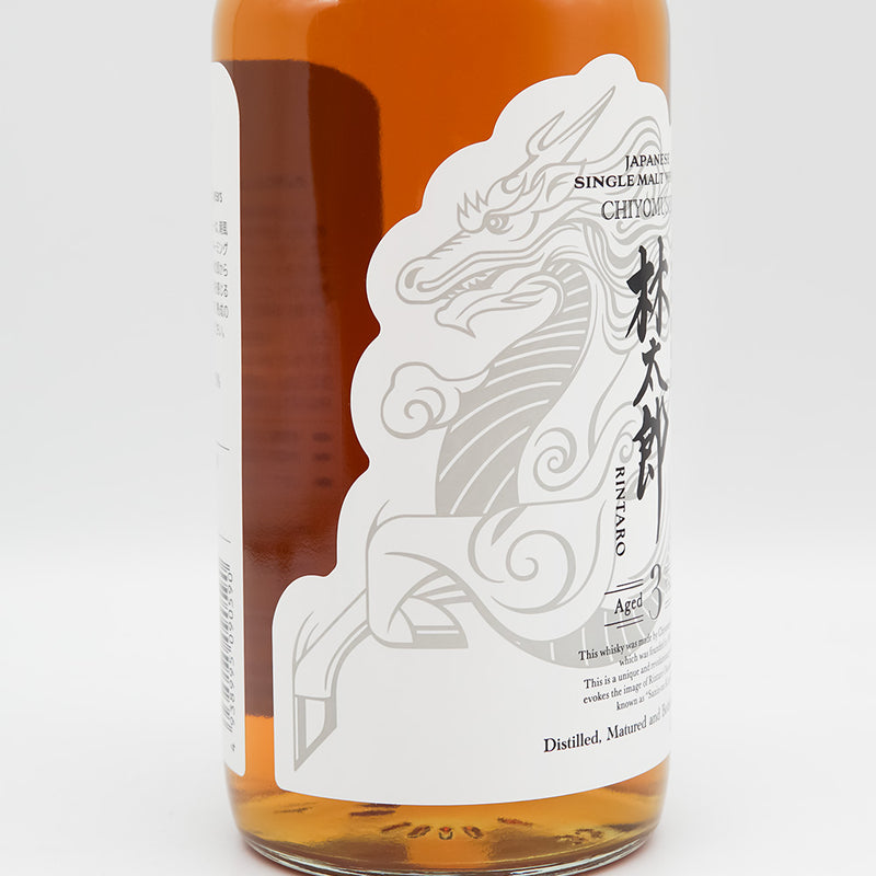 Single Malt Japanese Whisky 林太郎 Mizunara Cask 3年のラベル左側面