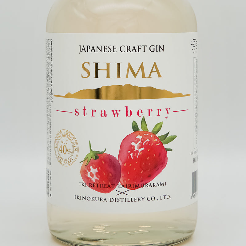 JAPANESE CRAFT GIN SHIMA strawberry(ストロベリー)のラベル
