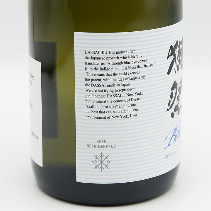 獺祭(だっさい) Blue Type50のラベル左側面