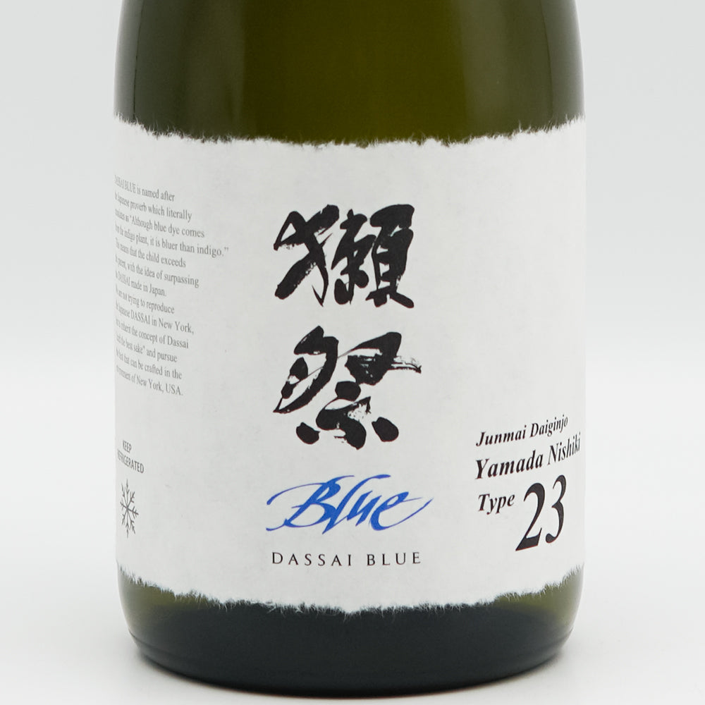 獺祭(だっさい) Blue Type23のラベル