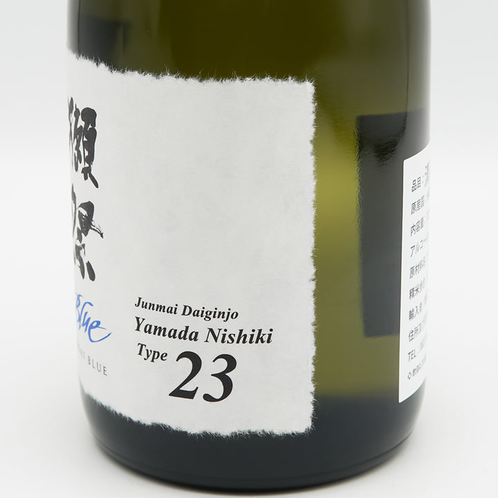 獺祭(だっさい) Blue Type23のラベル右側面