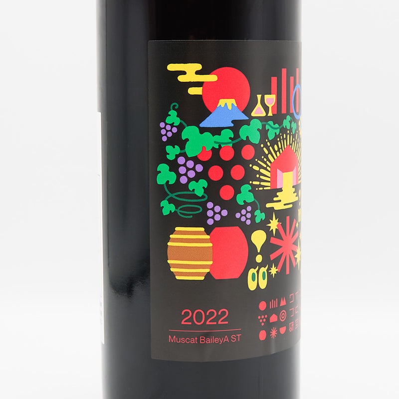ワインづくり研究所 Muscat Bailey A 2022のラベル左側面
