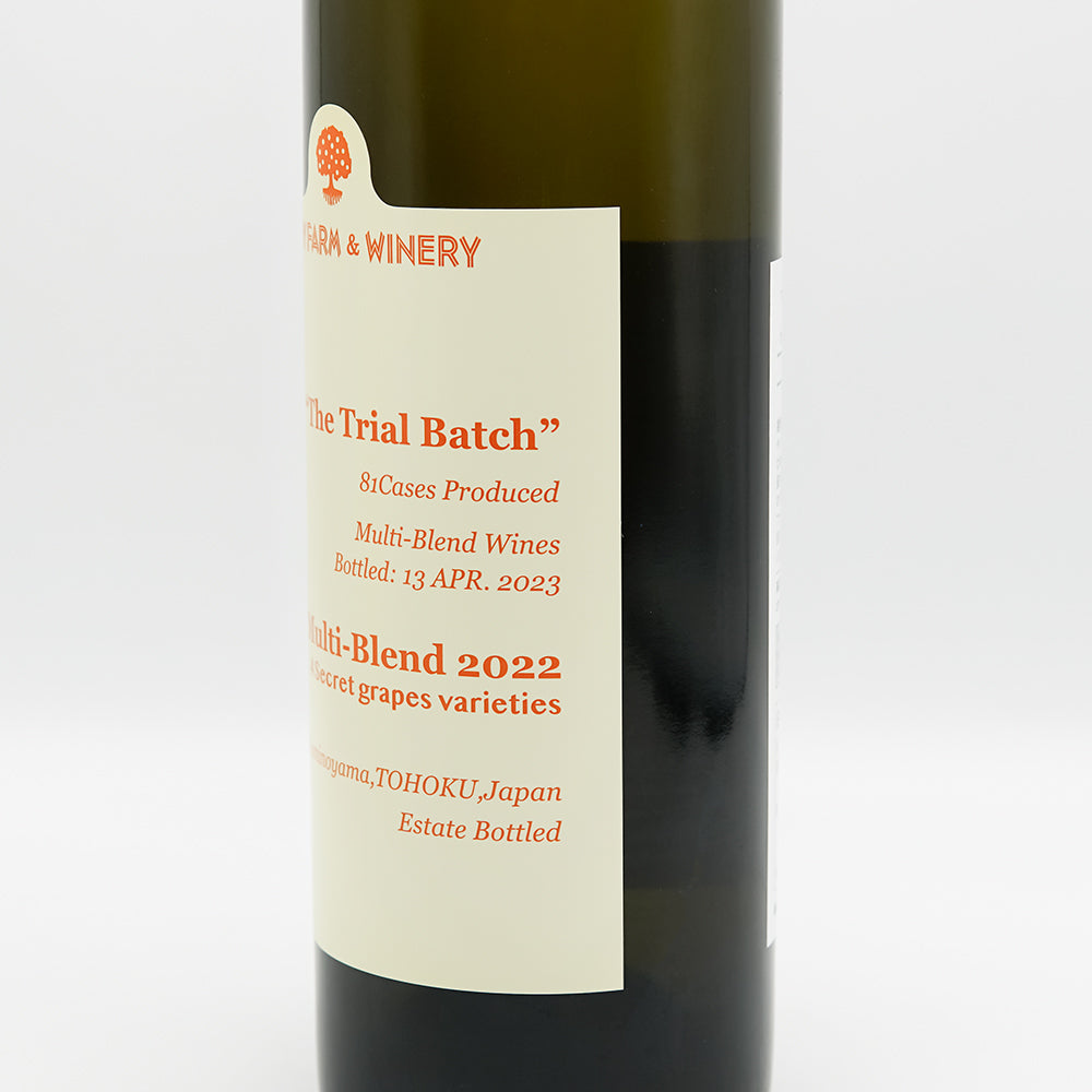 WOODY FARM &amp; WINERY(ウッディファーム＆ワイナリー) マルチ ブレンド 2022のラベル右側面
