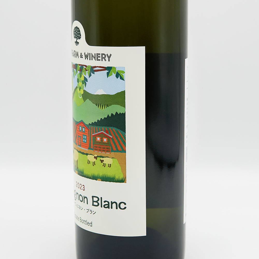 WOODY FARM &amp; WINERY(ウッディファーム＆ワイナリー) ソーヴィニヨン・ブラン 2023のラベル右側面