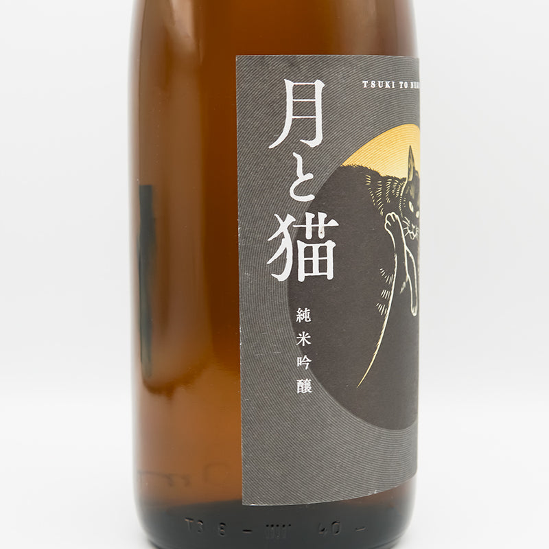 志太泉(しだいずみ) 純米吟醸 月と猫のラベル左側面