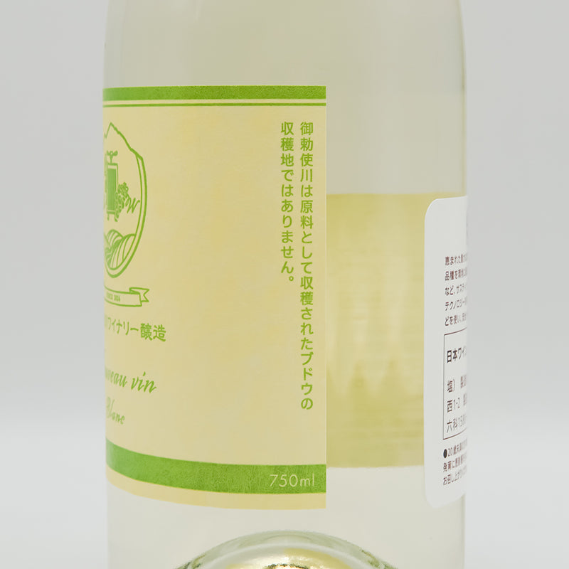 御勅使川(みだいがわ)ワイナリー ソーヴィニヨン・ブラン 新酒 2025のラベル右側面