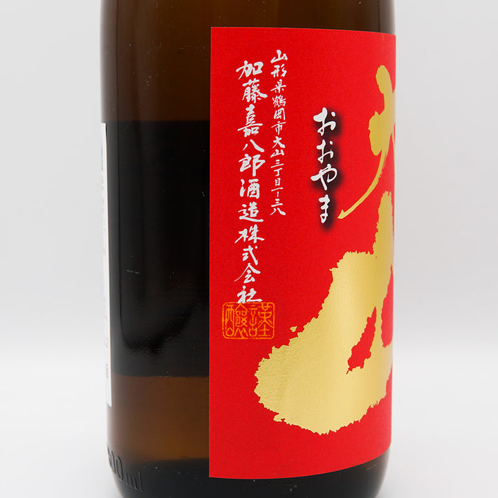 大山 特別純米 超辛口のラベル左側面