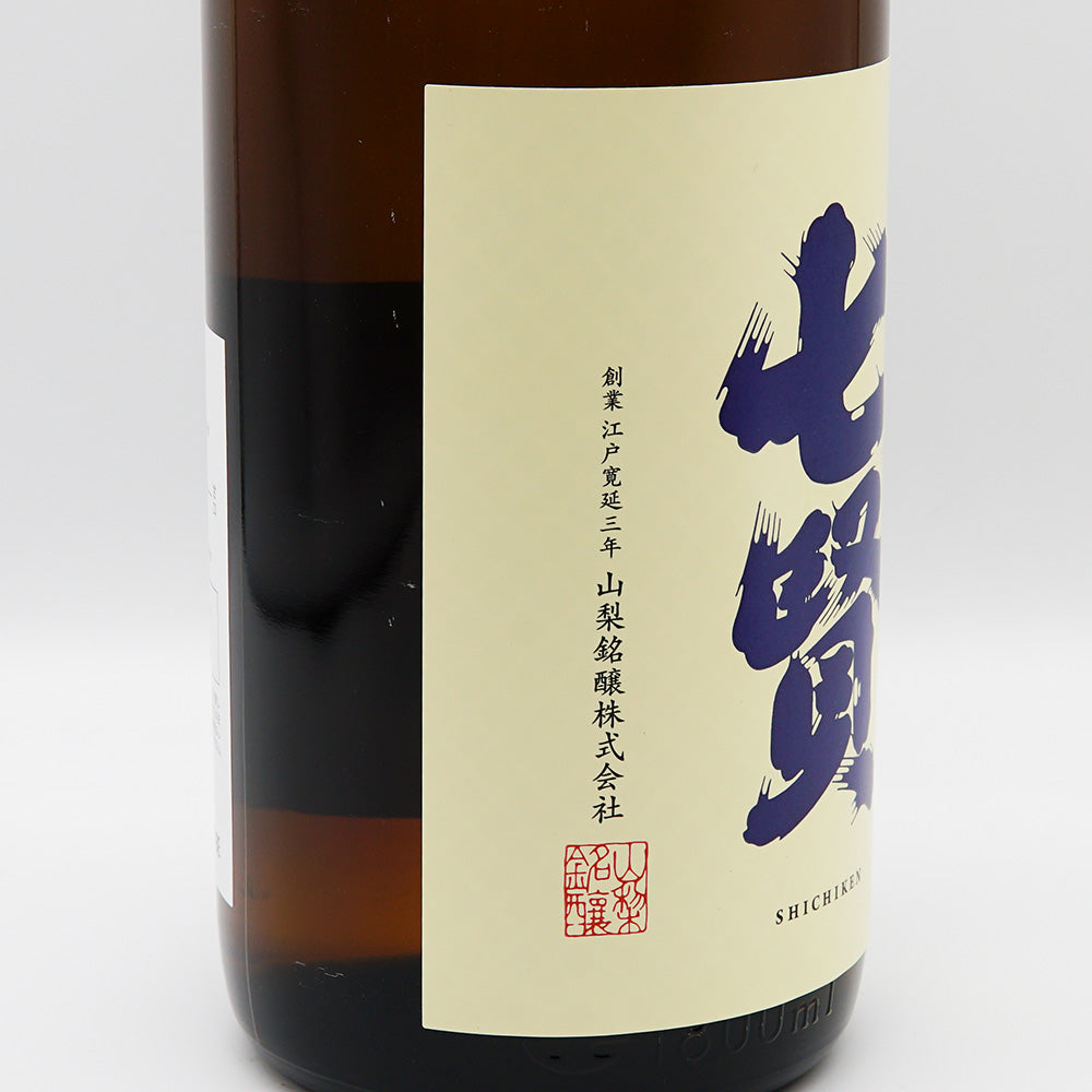 七賢 風凛美山 純米のラベル左側面