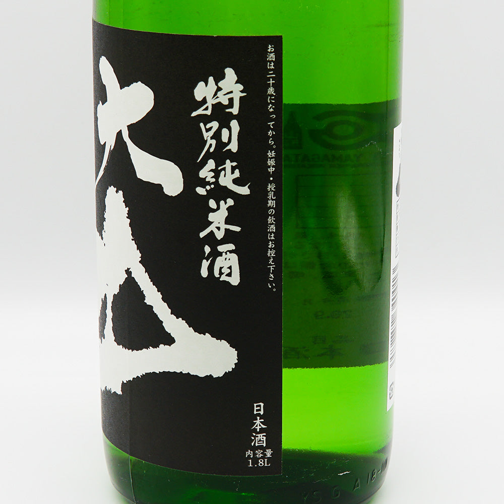 大山 特別純米のラベル右側面
