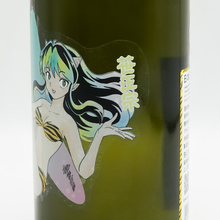 笹正宗(ささまさむね) FUKUSHIMA SAKE PROJECT うる星やつらボトルのラベル右側面