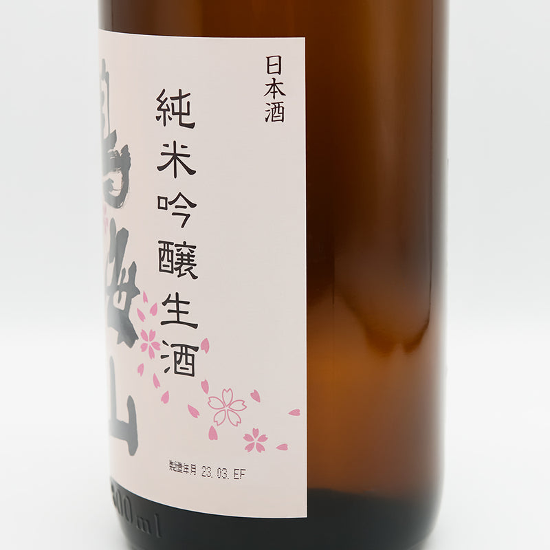 鳥海山(ちょうかいさん) 花ラベル 純米吟醸 生酒のラベル右側面