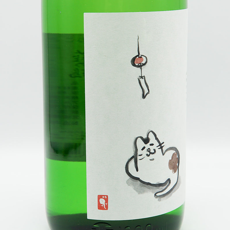 Hagi no Tsuru Junmai Ginjo Separately Prepared in the Evening Cool Cat Label Single Heating 720ml/1800ml
