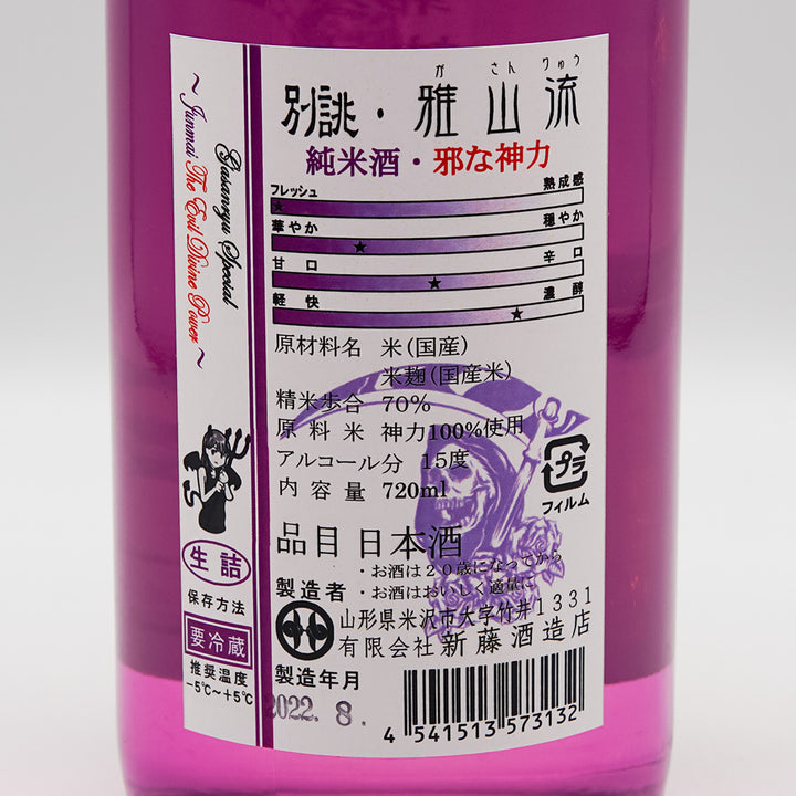 別誂・雅山流(がさんりゅう) 純米酒 邪な神力 720ml