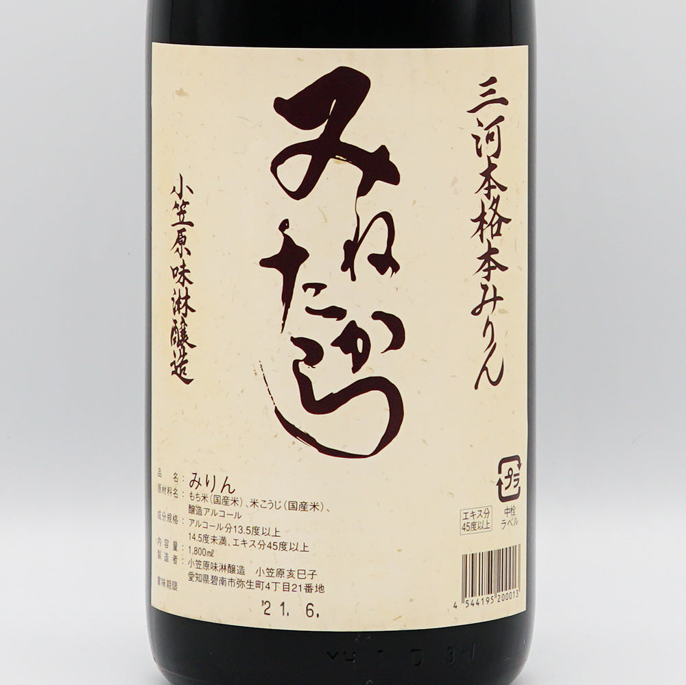 本格みりん通販】三河本格みりん みねたから 1800ml - いそべ酒店